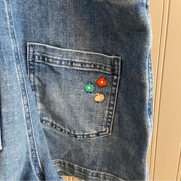 Aerie Denim Shortall in a Medium Indigo Wash Super Soft Women’s Size XS - Picture 5 of 7